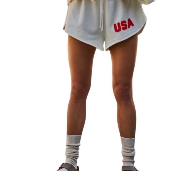By Together Pants - By Together 100% Cotton French Terry Shorts With USA Patch Size S